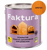 Покрытие FAKTURA защитно-декоративное для древесины орегон, банка 0,7 л